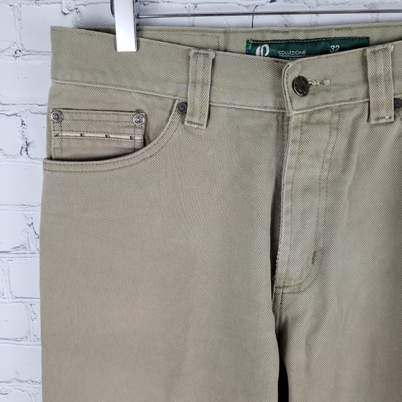 COLLEZIONE INFORMALE | straight leg khaki denim jeans - Picture 4 of 14